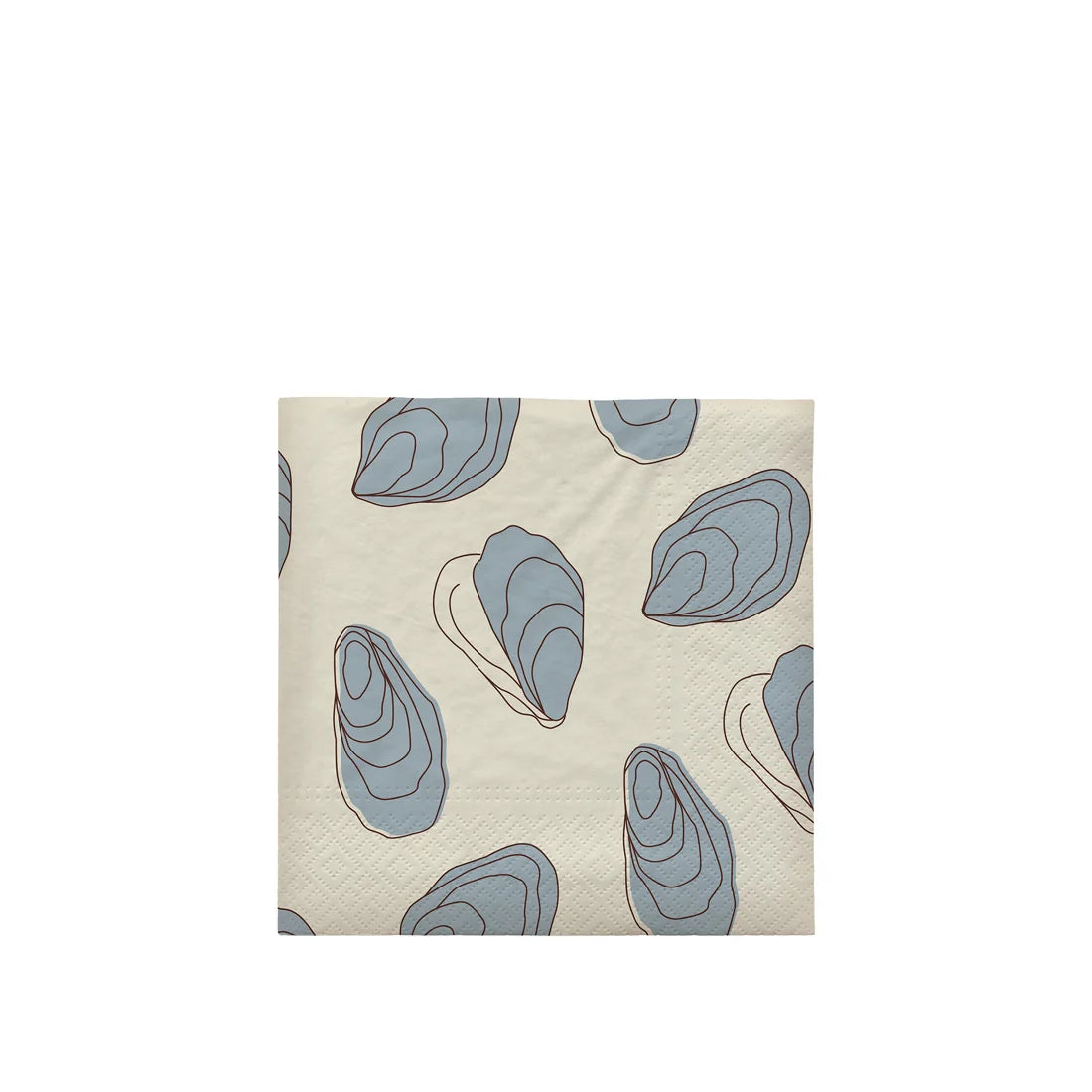 Broste Copenhagen Oyster Light Blue/Black Luncheon Napkins