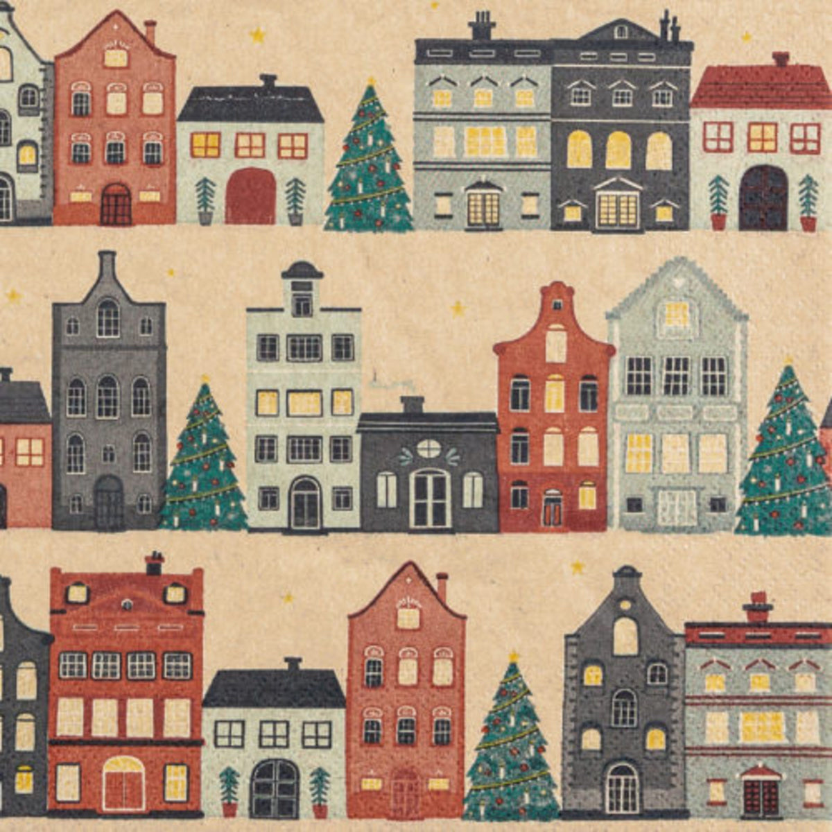 The Christmas Town Luncheon Napkins