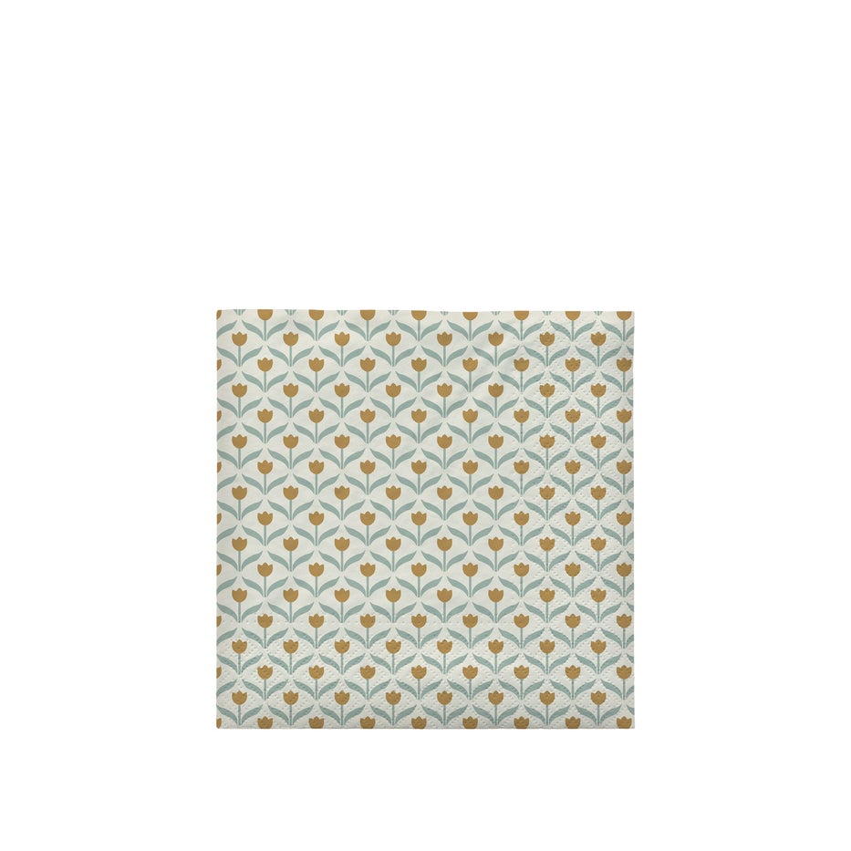 Broste Copenhagen Tulip Golden Yellow Desert Sage Luncheon Napkins