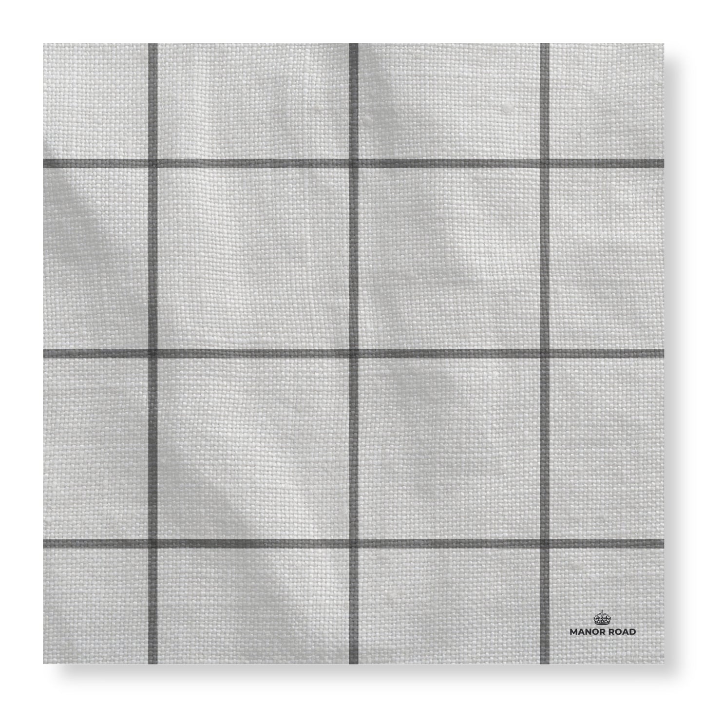 Manor Road Black & White Check Linen Cheese Board Presentation Cards