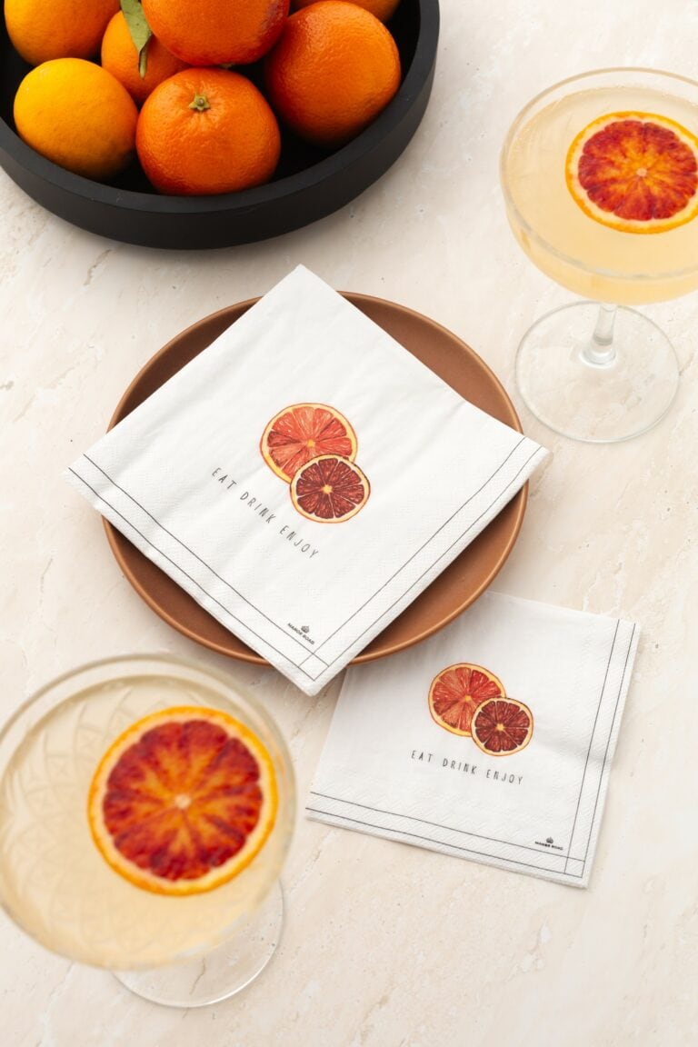 Manor Road Blood Orange Cocktail Napkins