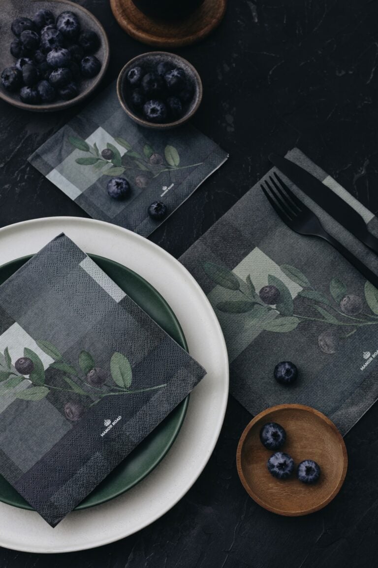 Manor Road Blueberry Burst Luncheon Napkins