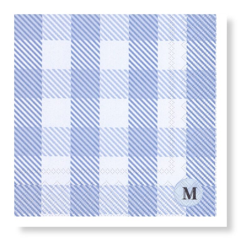 Manor Road Candy Gingham Lilac Cocktail Napkins
