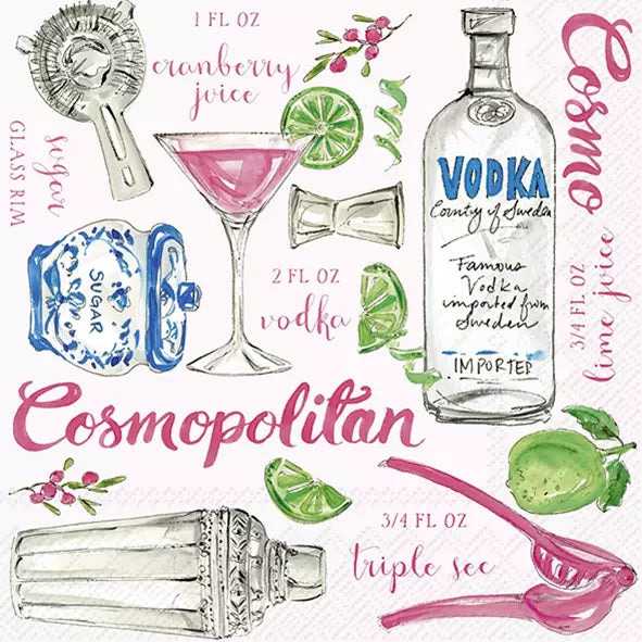 Cosmopolitan Cocktail Napkins