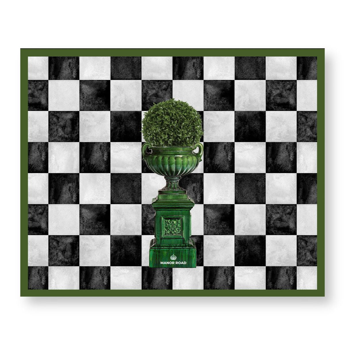 Manor Road Courtyard Green Paper Placemat Pad