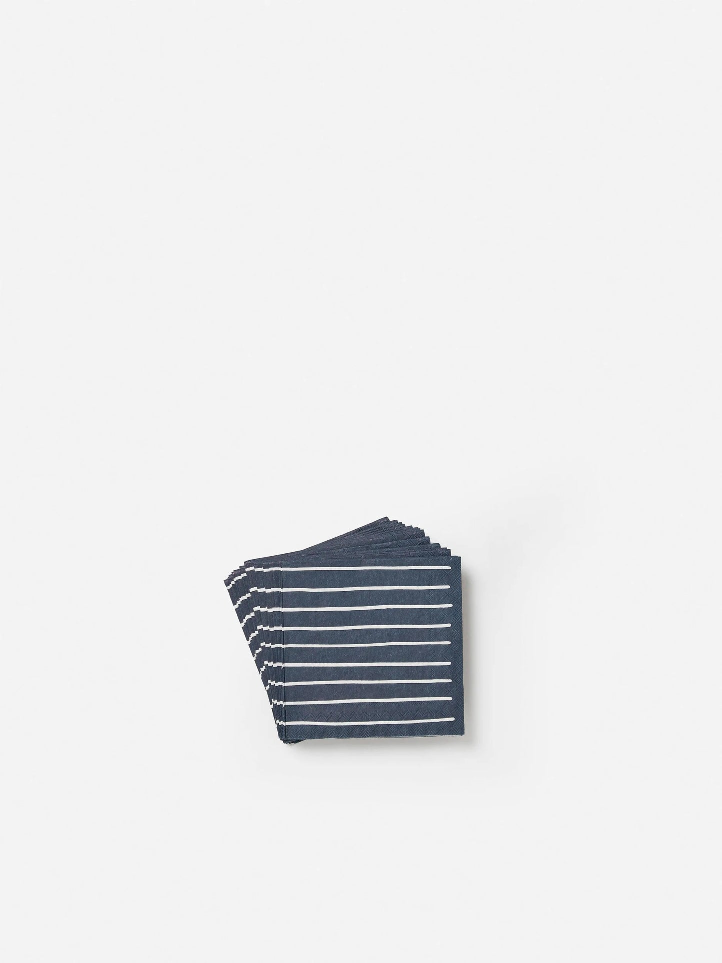 Citta Stripe Navy White Cocktail Napkins