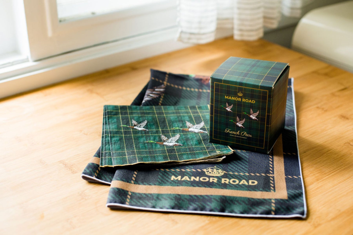 Manor Road Flying Mallards Microfiber Tea Towel