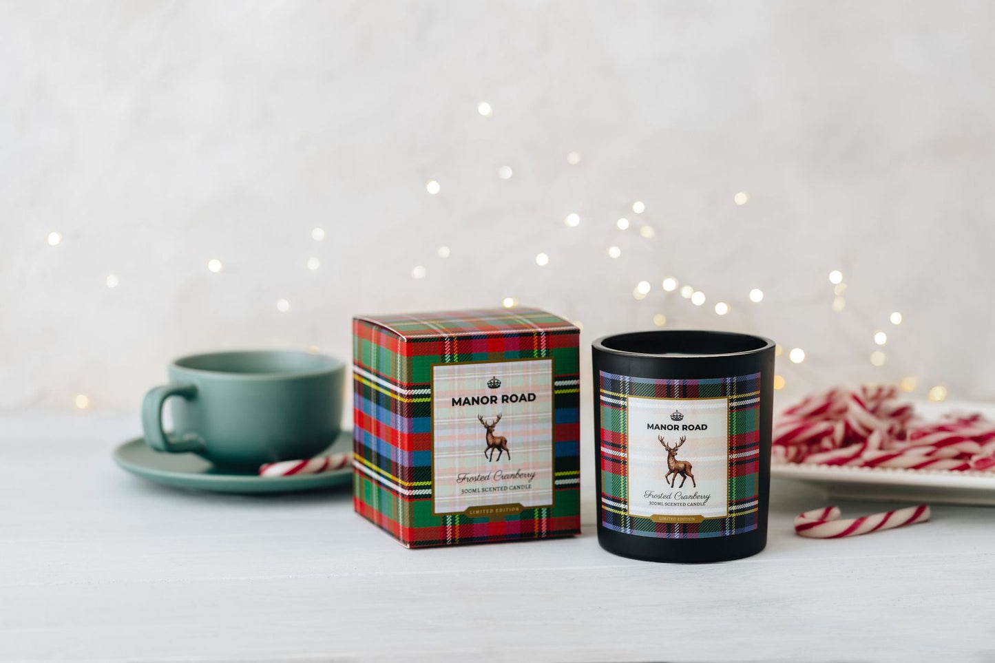 Manor Road Frosted Cranberry Candle