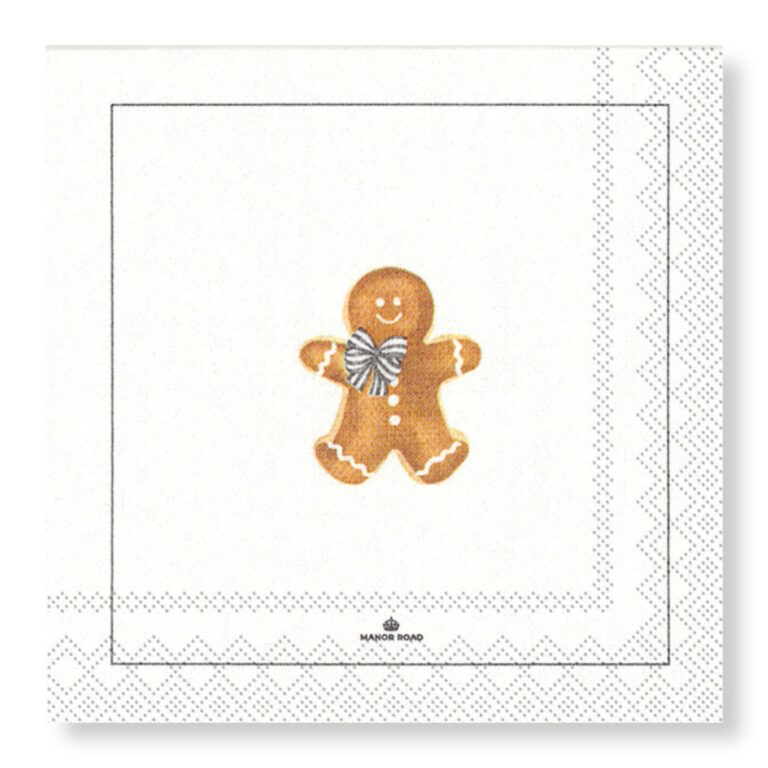 Manor Road Gingerbread Man Cocktail Napkins