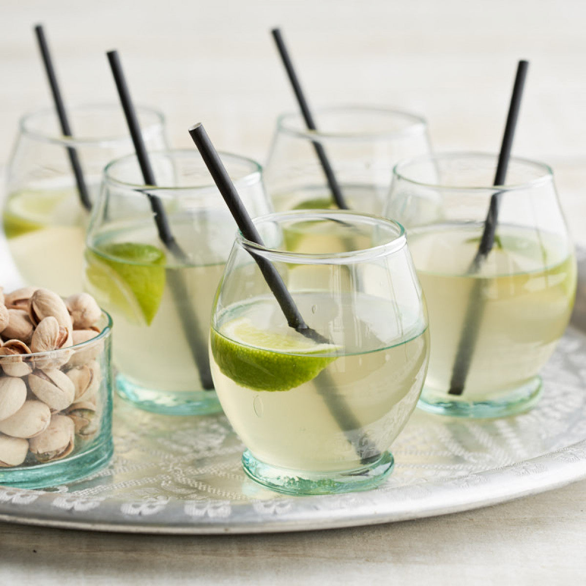 Green Bean Cocktail Straws White 250pk