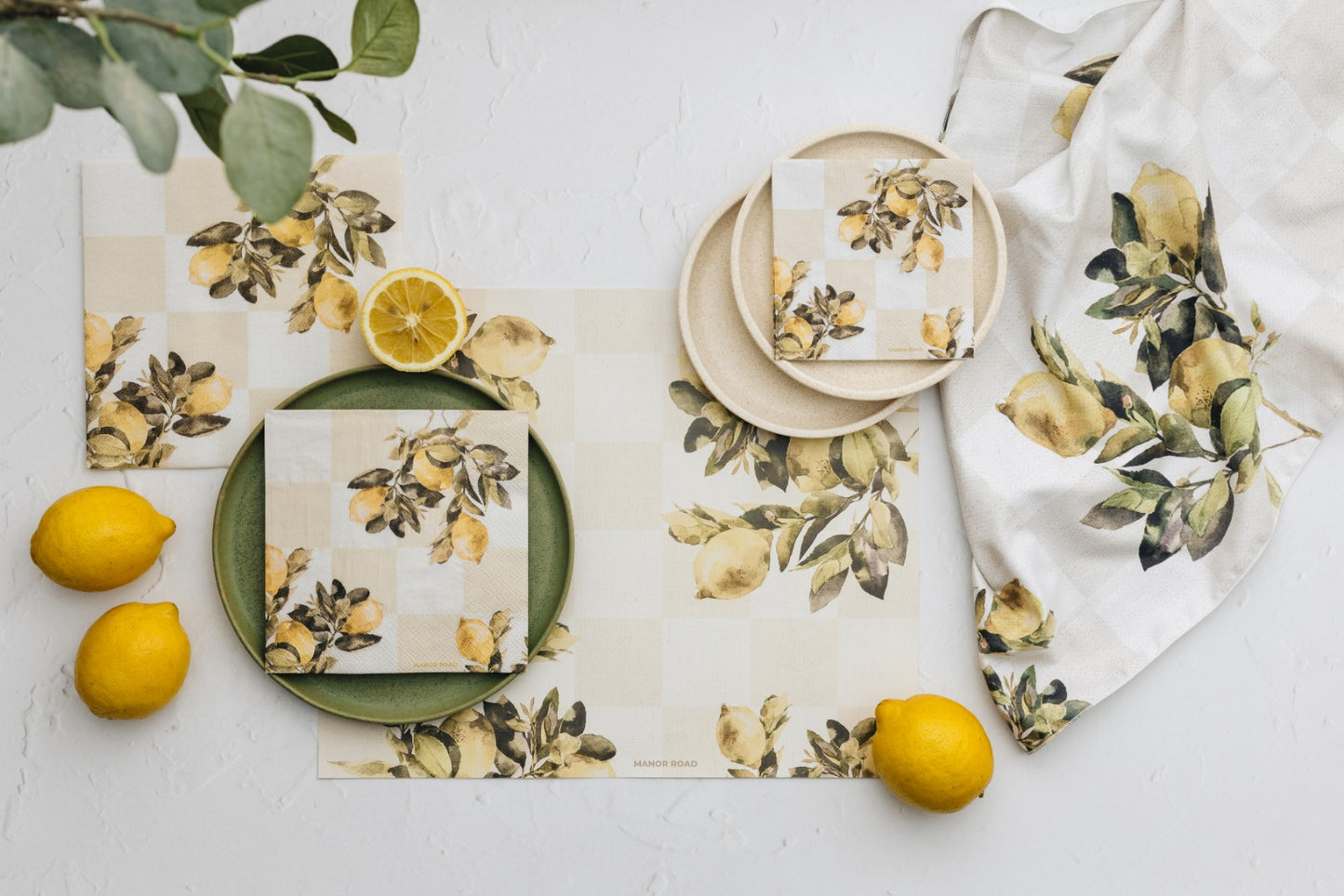 Manor Road Citrons Cocktail Napkins