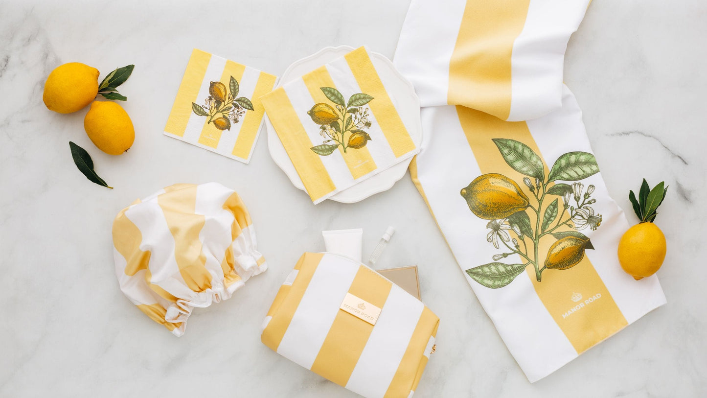 Manor Road Lemon Sorbet Microfiber Tea Towel