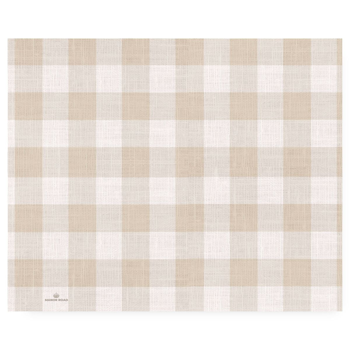 Manor Road Linen Gingham Natural Paper Placemat Pad