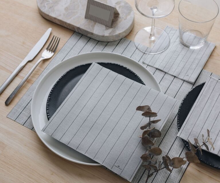 Manor Road Linen Pinstripe Paper Placemat Pad