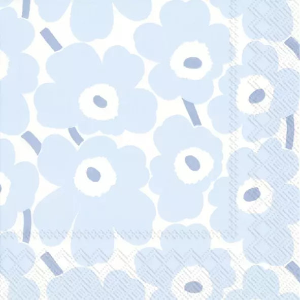 Marimekko Mini Unikko Light Blue Luncheon Napkins
