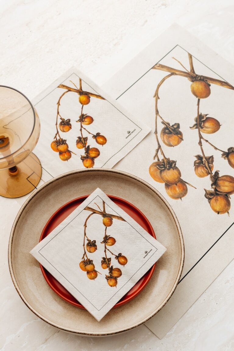 Manor Road Persimmon Paper Placemat Pad