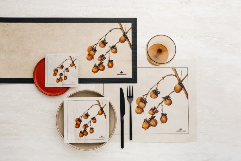 Manor Road Persimmon Cocktail Napkins