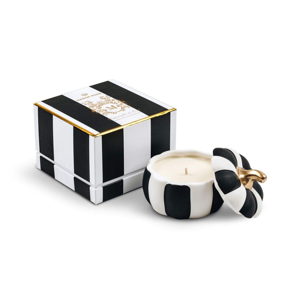 Manor Road Pompion Matte Stripe Candle