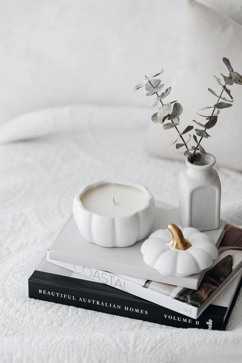 Manor Road Pompion Matte White Candle