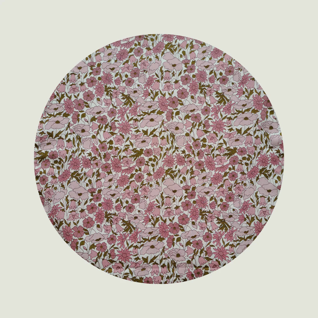 Little Acorn Poppy & Daisy Dusky Pink Liberty Hankie