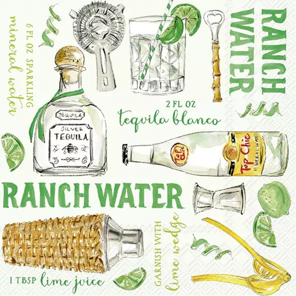 Ranch Water Cocktail Napkins