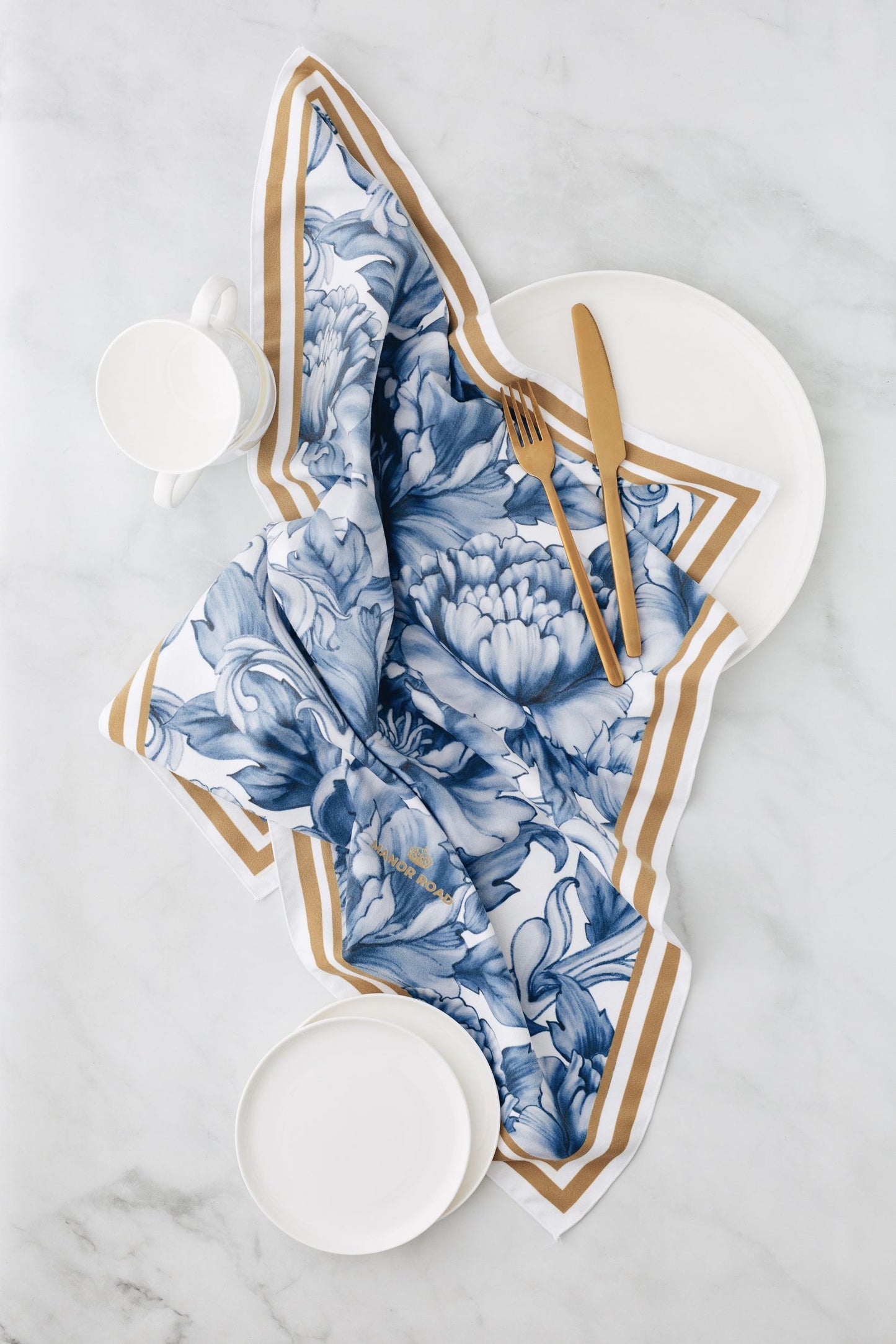 Manor Road Peony Wallpaper Microfiber Tea Towel