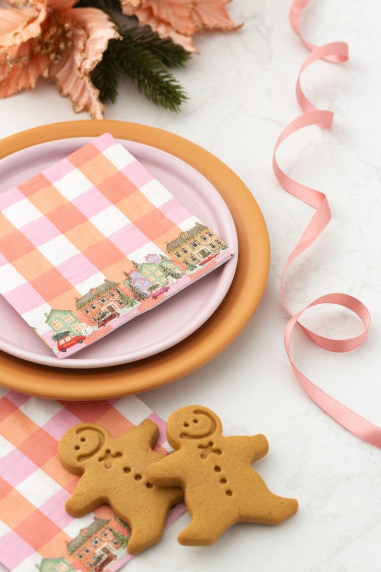 Manor Road The Village Pink Cocktail Napkins