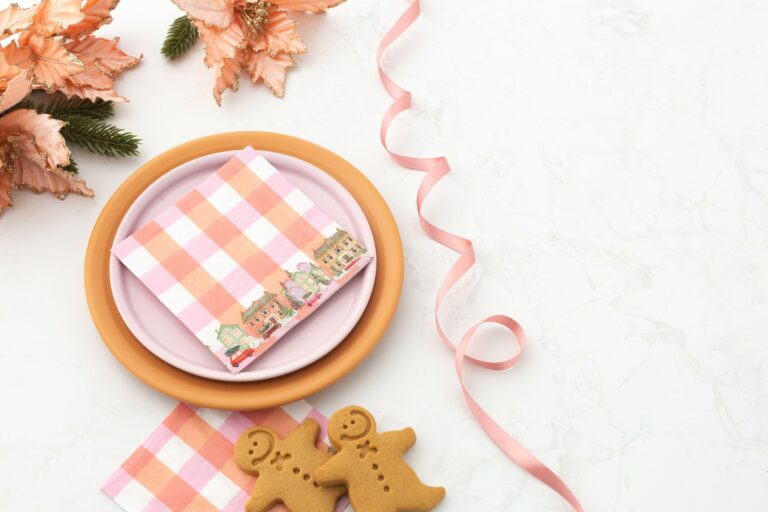 Manor Road The Village Pink Cocktail Napkins