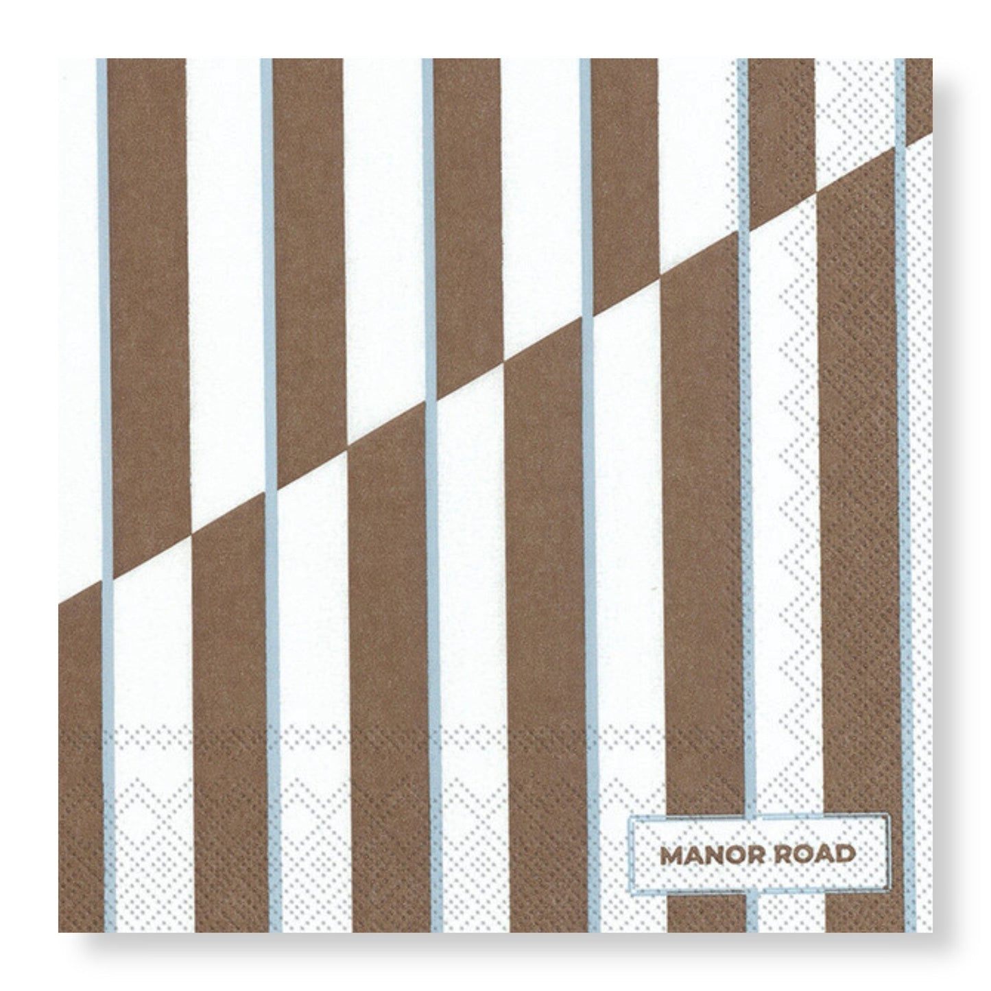 Manor Road Toffee Stripe Cocktail Napkins