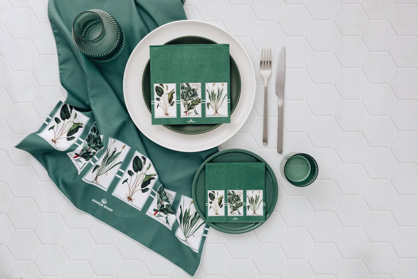 Manor Road Verde Microfiber Tea Towel