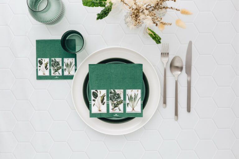 Manor Road Verde Luncheon Napkins