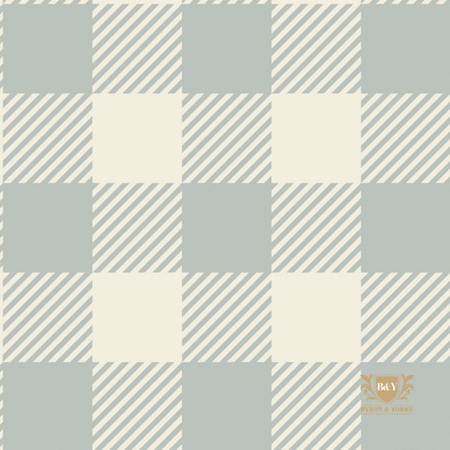 Byron & Yorke Vintage Blue Gingham Luncheon Napkins