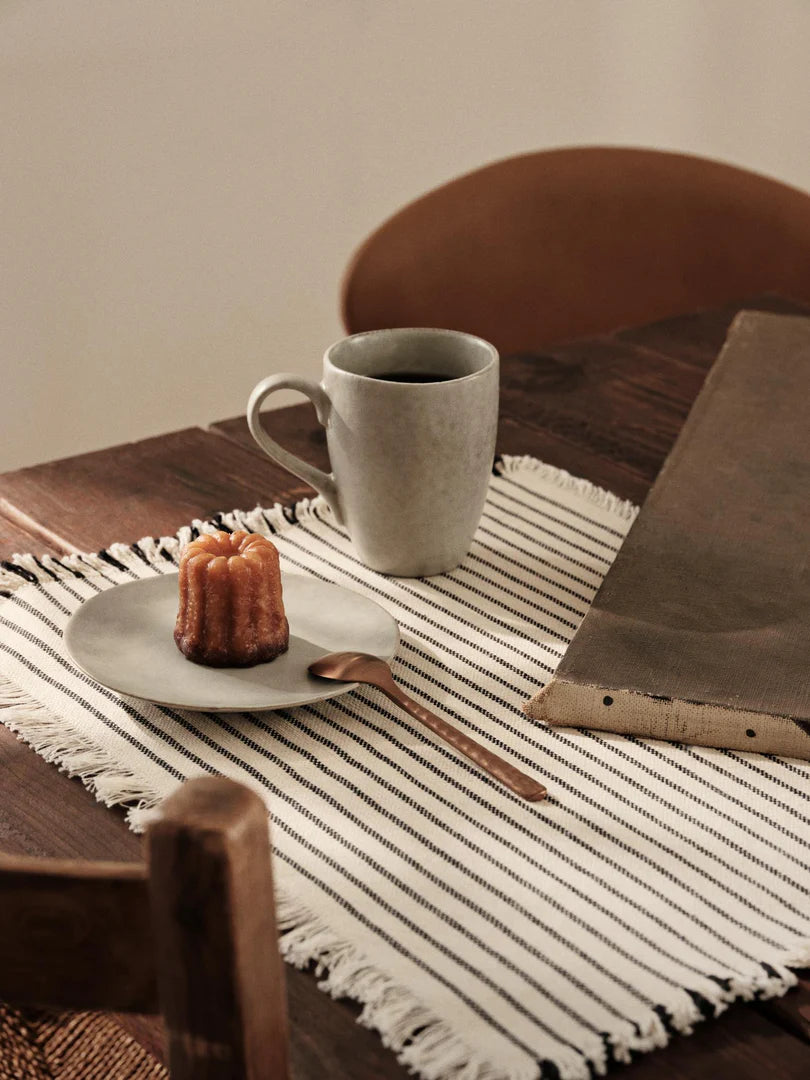 Broste Copenhagen Elouise Placemats White/Taupe set/2