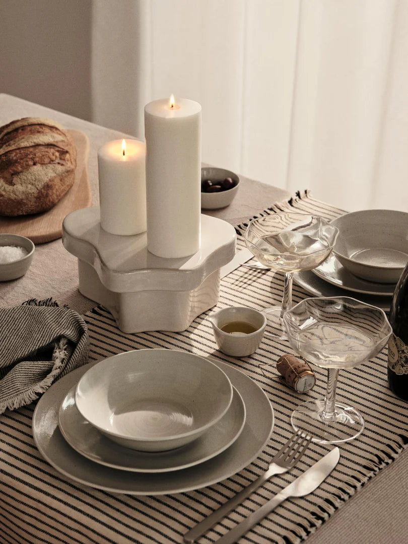 Broste Copenhagen Elouise Table Runner Off-White/Black
