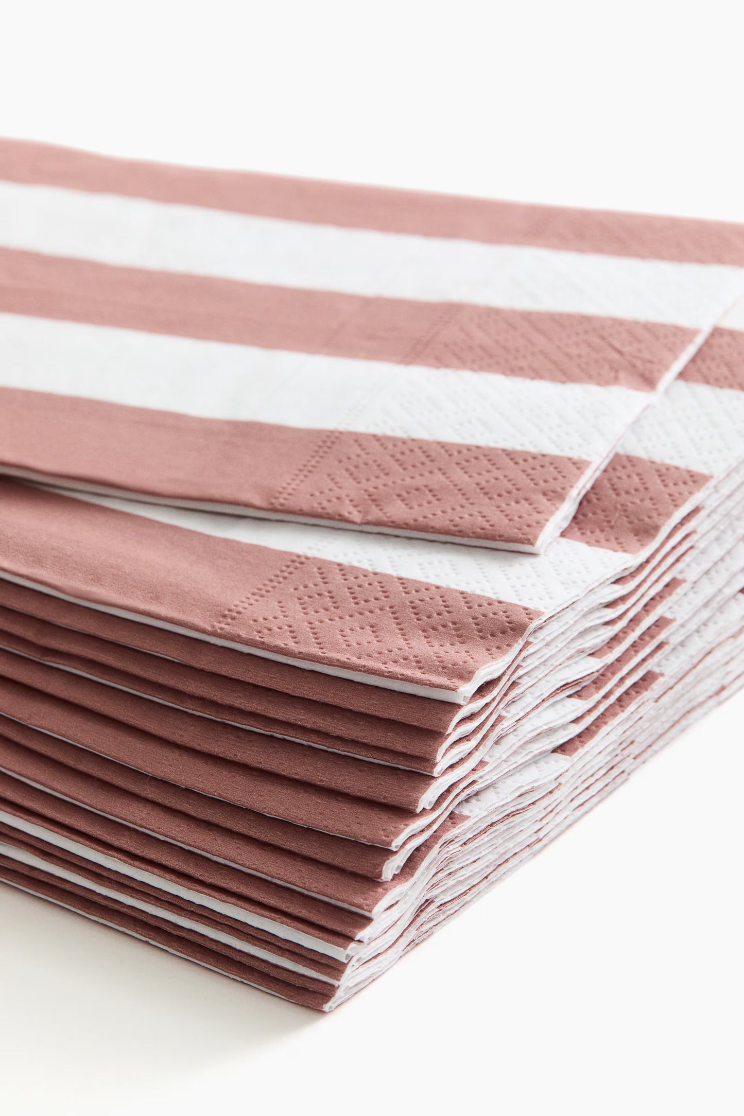 H&M Tan Stripe Buffet Napkins