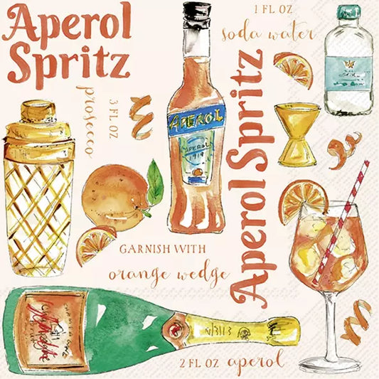 Aperol Spritz Cocktail Napkins