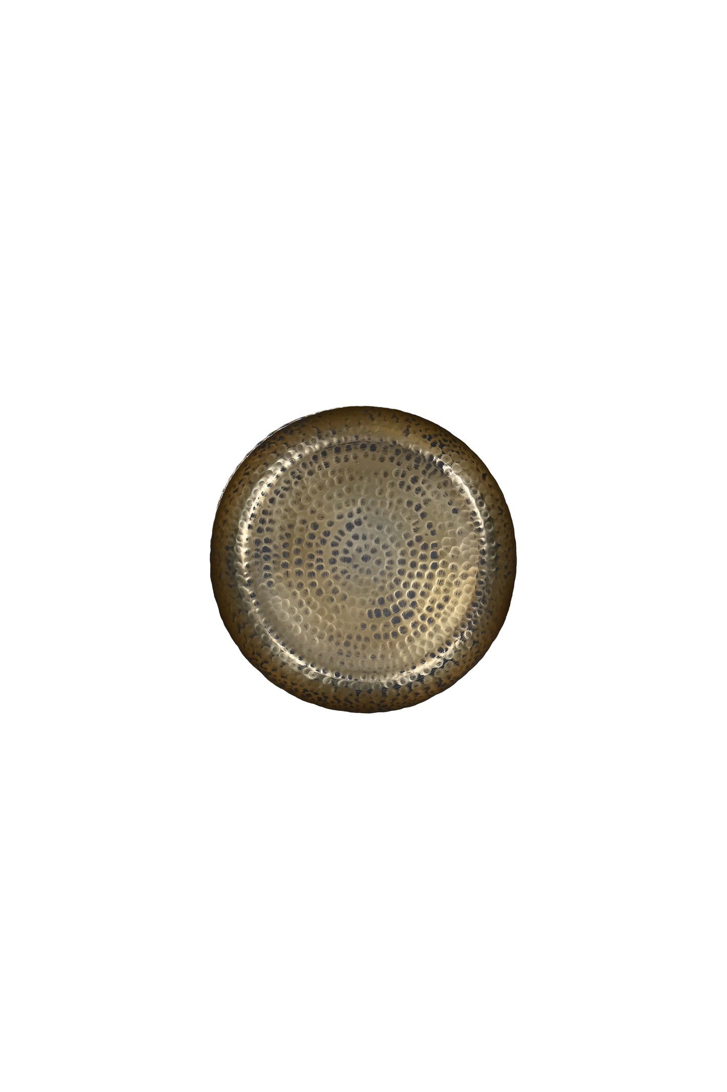 Ankara Hammered Low Bowl Vintage Brass