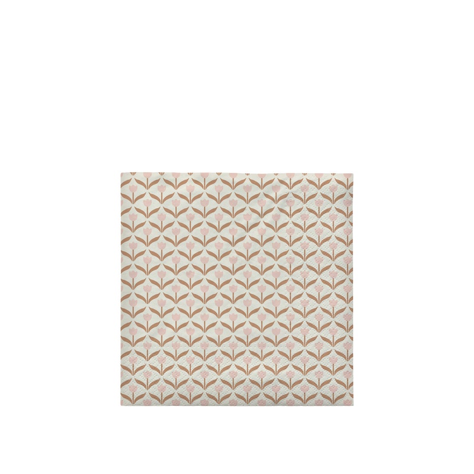 Broste Copenhagen Tulip Soft Pink Cinnamon Sand Luncheon Napkins