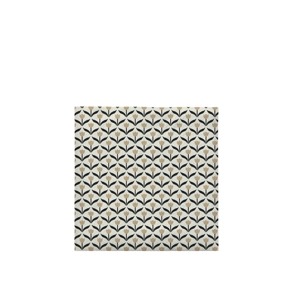 Broste Copenhagen Tulip Beige Black Luncheon Napkins
