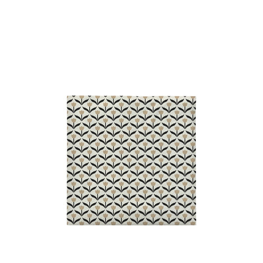 Broste Copenhagen Tulip Beige Black Luncheon Napkins