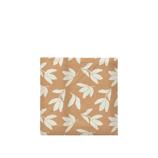Broste Copenhagen Herbert Cinnamon Sand Off White Luncheon Napkins