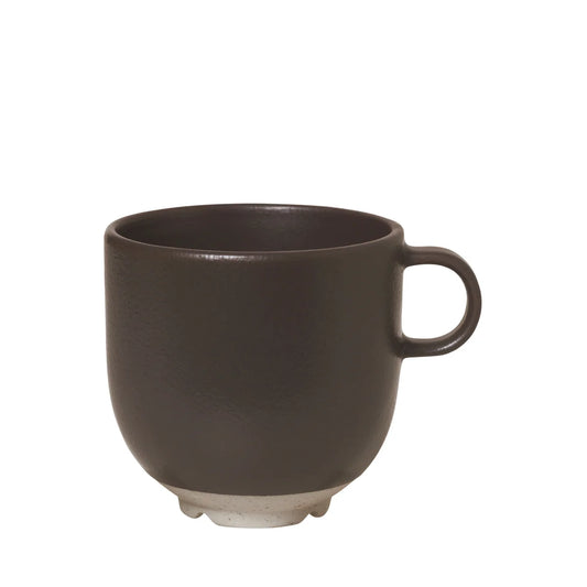 Broste Copenhagen Eli Mug with Handle Charcoal set/4