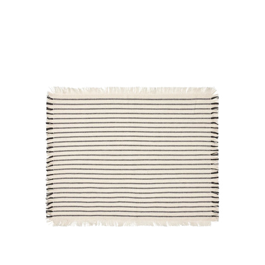 Broste Copenhagen Elouise Placemats Off White/Black set/2