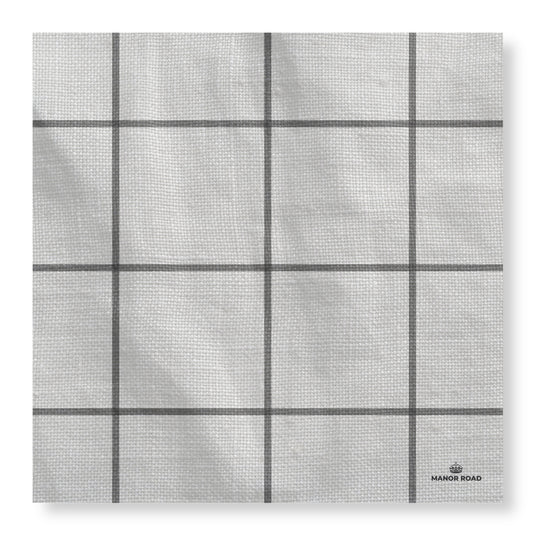 Manor Road Black & White Check Linen Cheese Board Presentation Cards