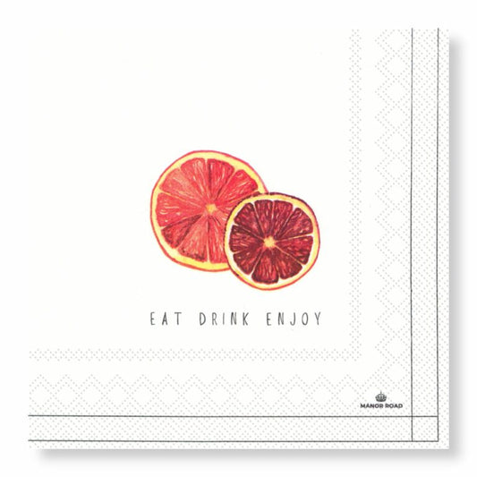 Manor Road Blood Orange Cocktail Napkins