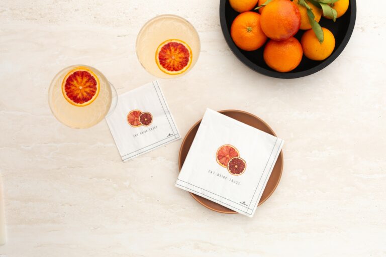 Manor Road Blood Orange Cocktail Napkins