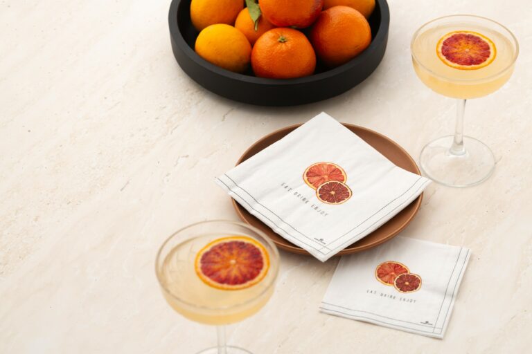 Manor Road Blood Orange Cocktail Napkins