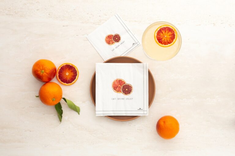 Manor Road Blood Orange Luncheon Napkins