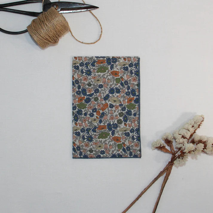 Little Acorn Poppy Forest Blue Liberty Hankie