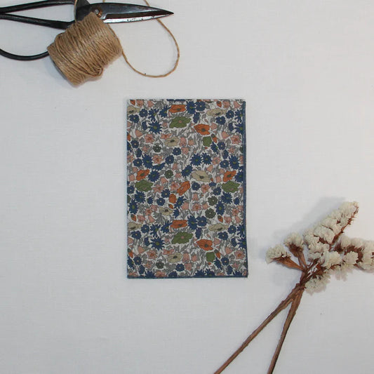 Little Acorn Poppy Forest Blue Liberty Hankie